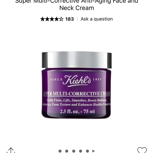 Kiehl’s Super Multi-Corrective Anti-Aging Cream for face and neck 2.5fl oz, 75ml - Picture 4 of 5